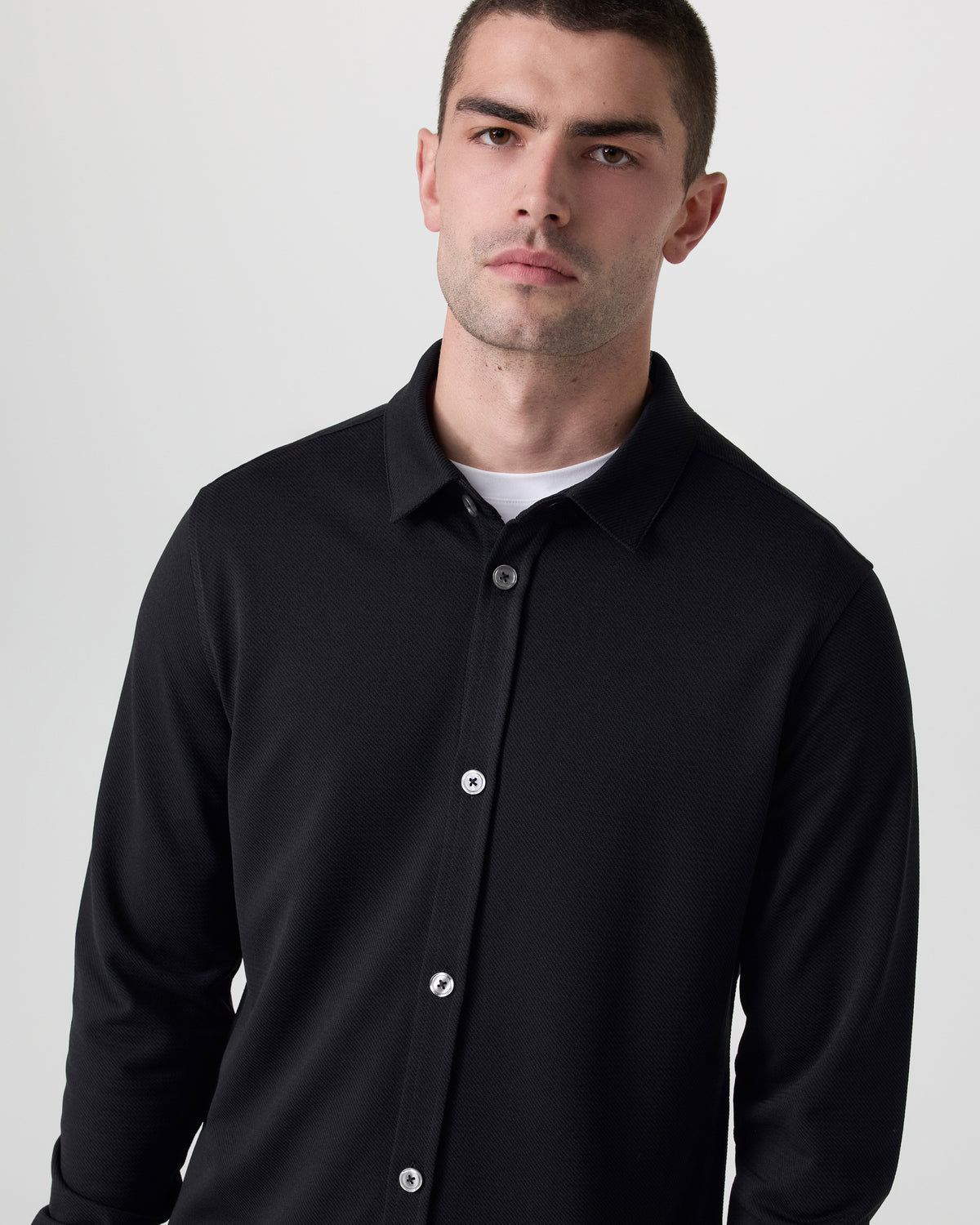 Men Vuori Long Sleeve North Beach Button Down Black