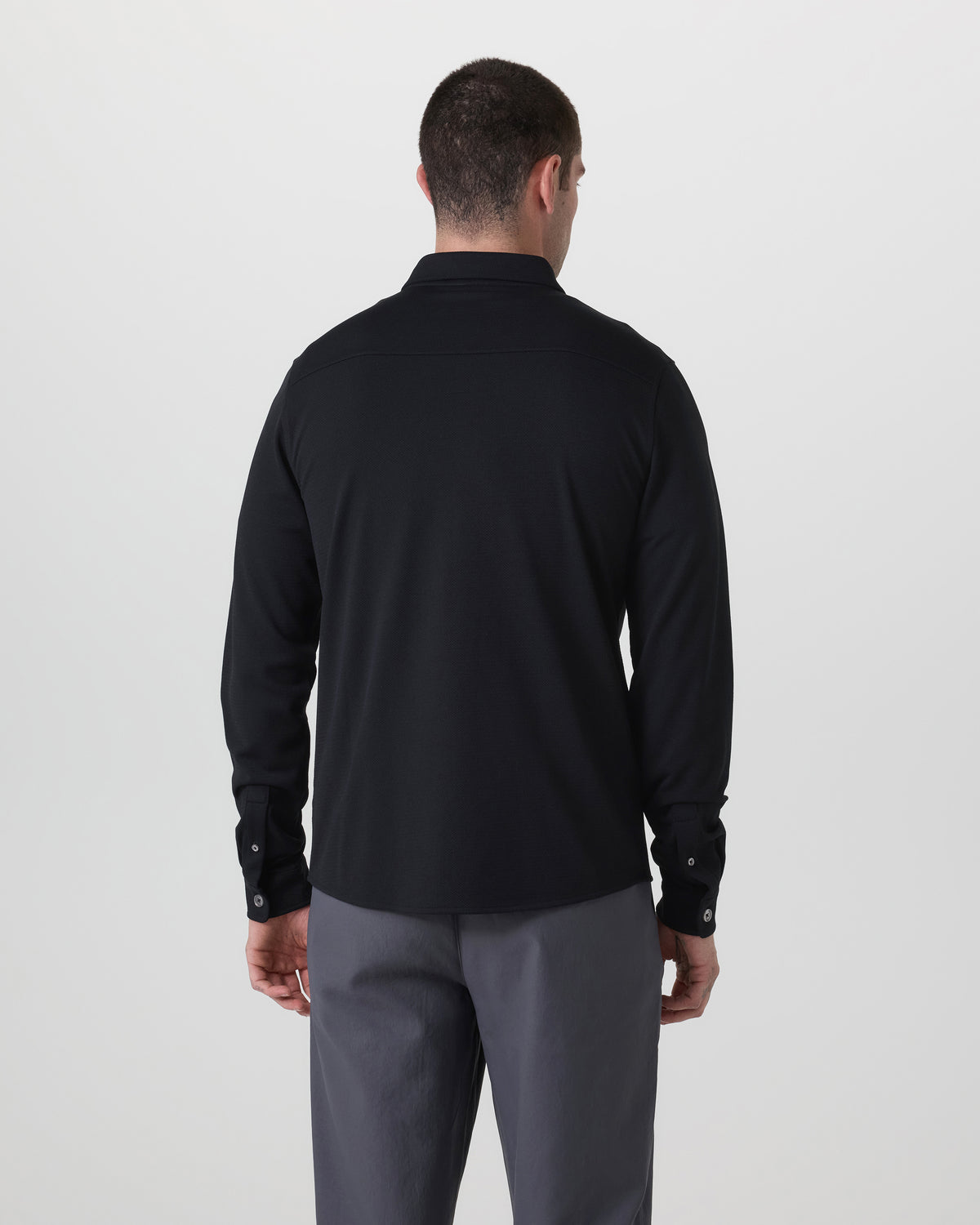 Men Vuori Long Sleeve North Beach Button Down Black