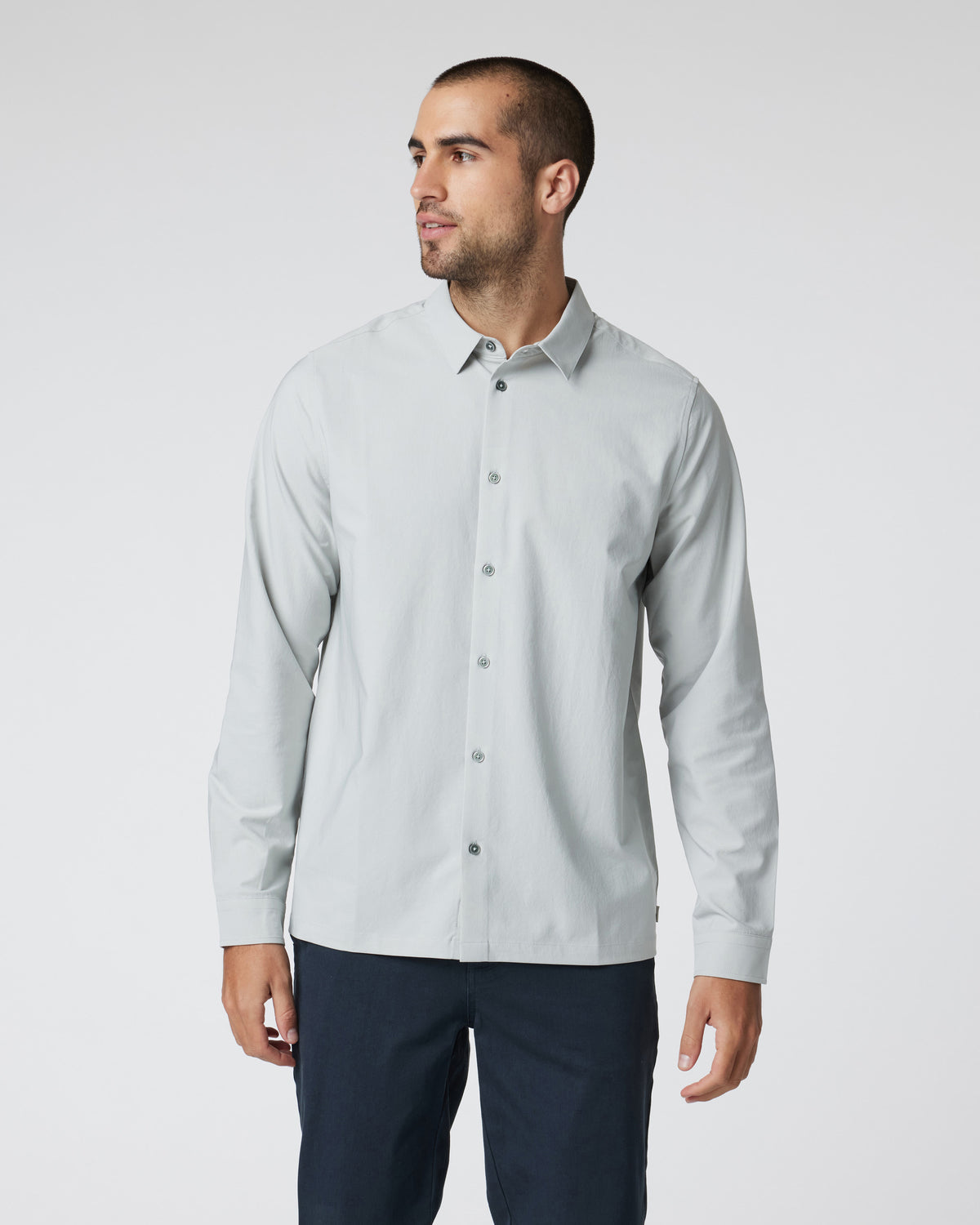 Men Vuori Long Sleeve Manhattan Button Down Sky Grey