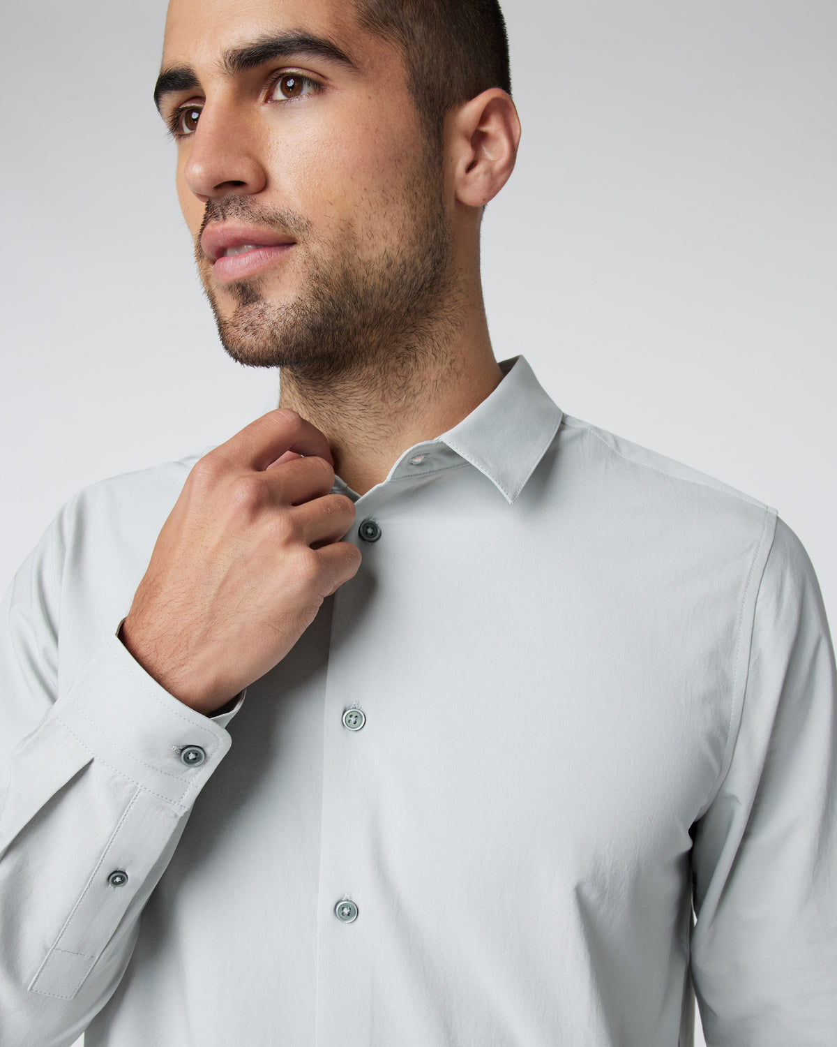 Men Vuori Long Sleeve Manhattan Button Down Sky Grey