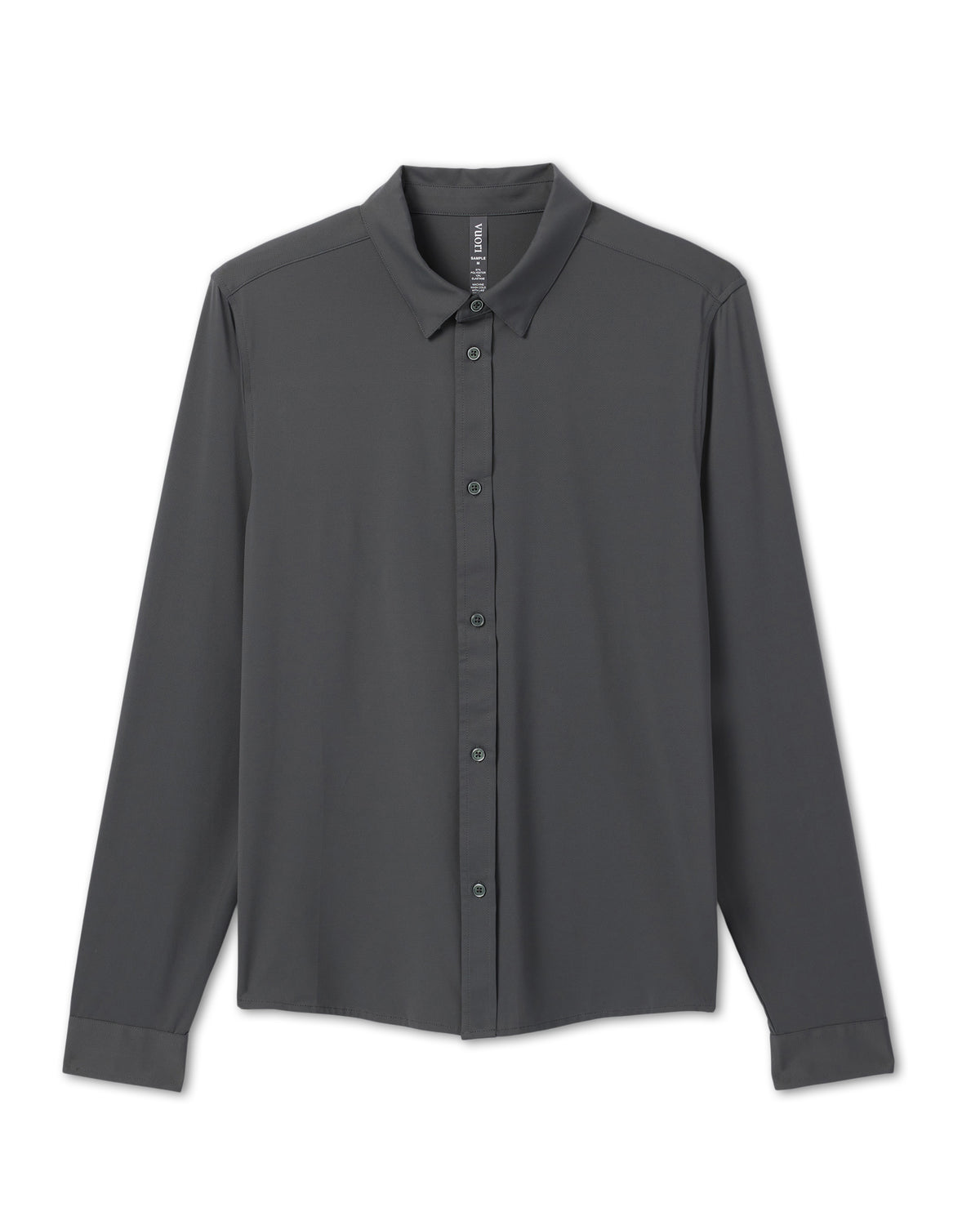 Men Vuori Long Sleeve TravelLite Button Down Dark Pewter