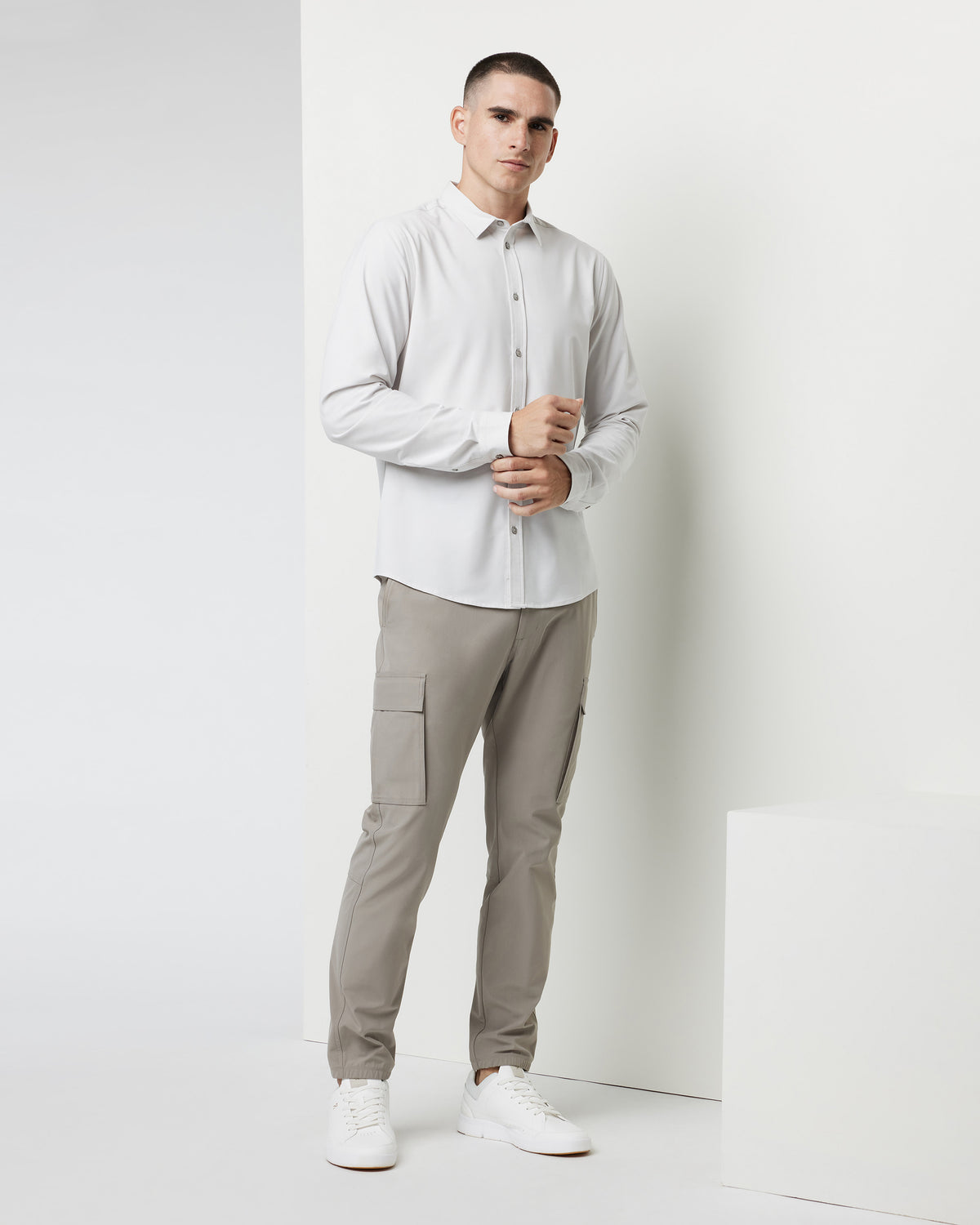 Men Vuori Long Sleeve Bridge Button Down Men's Salt Shirt