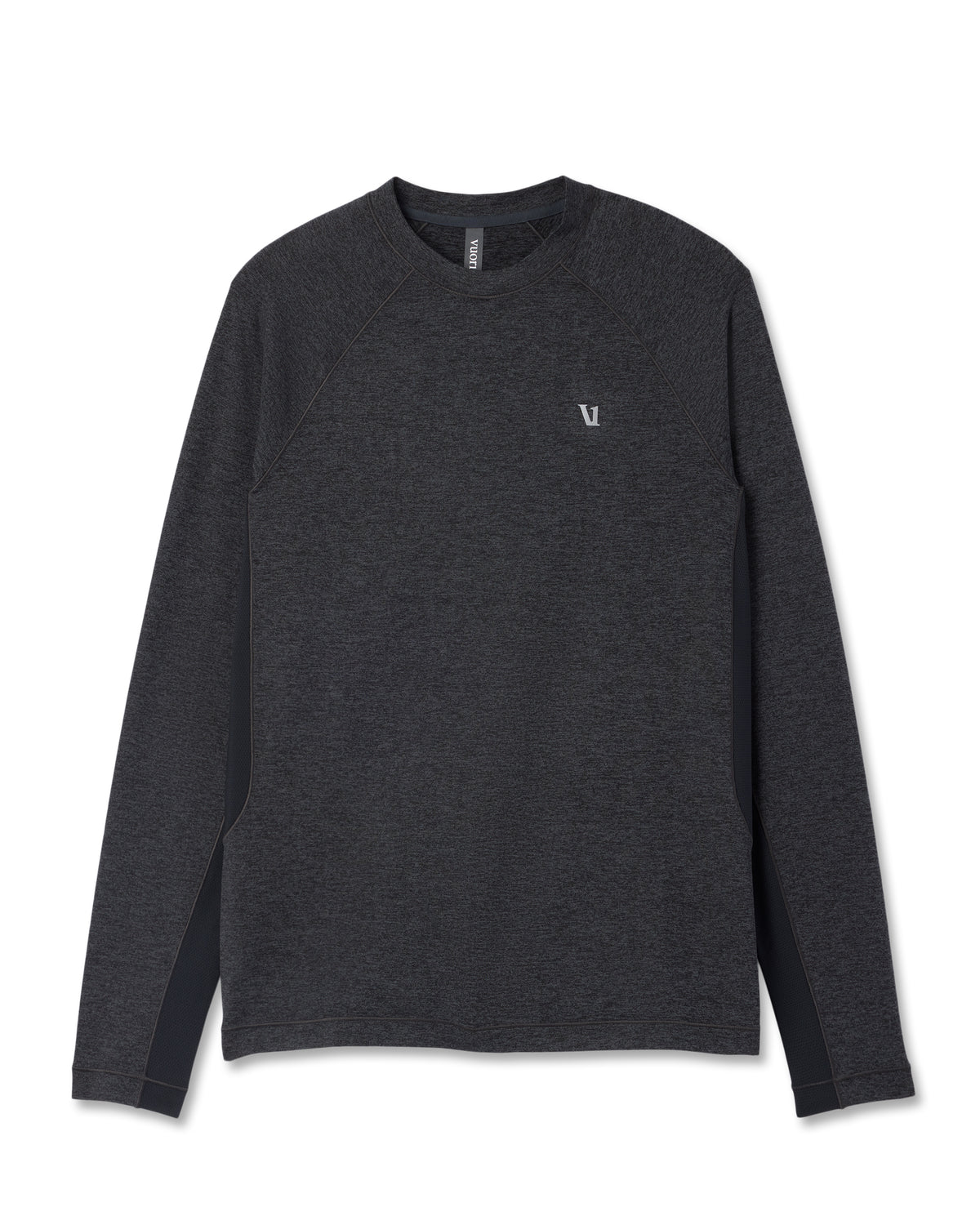 Men Vuori Long Sleeve Ponto Hybrid Baselayer Charcoal Heather