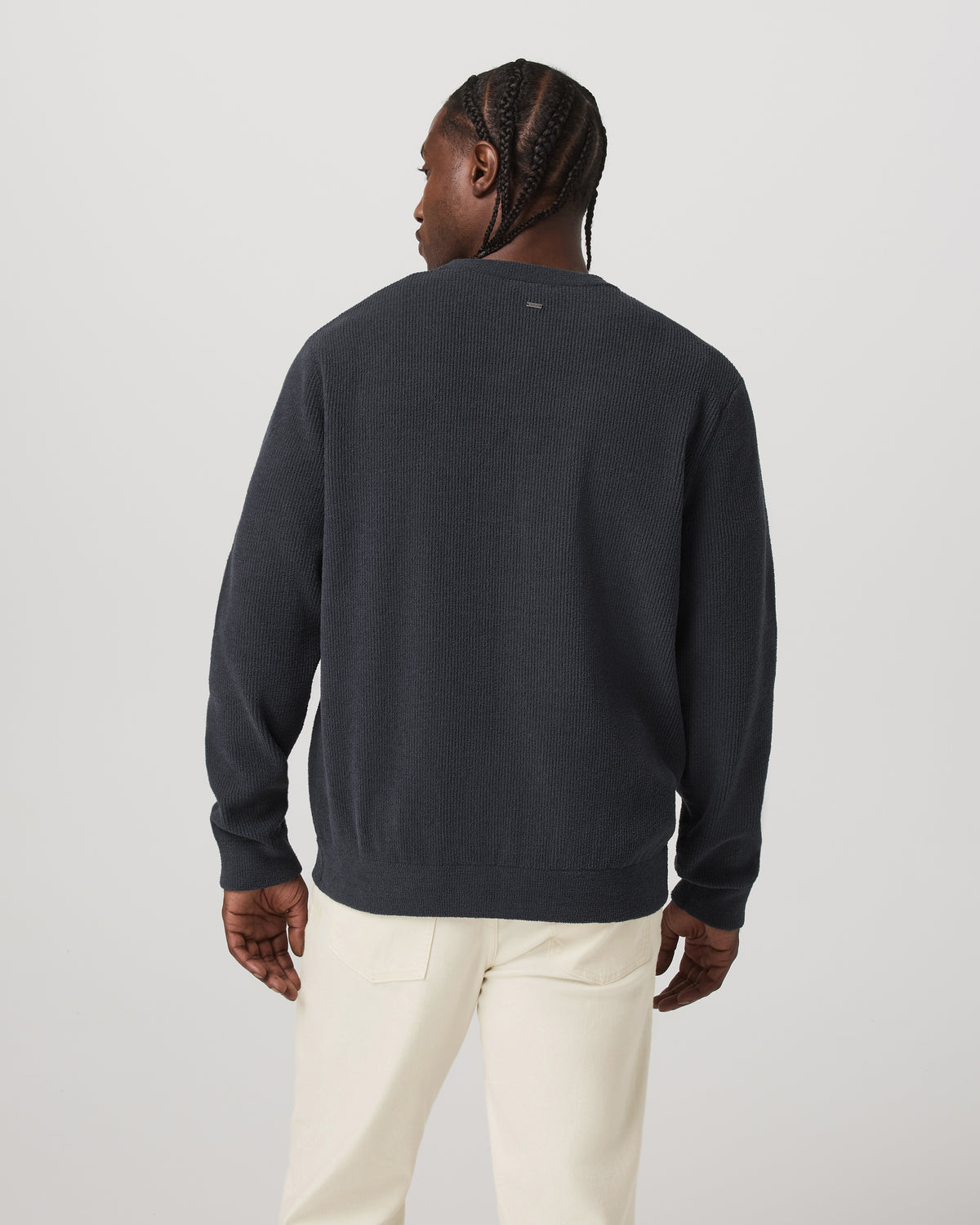 Men Vuori Midweight Rib Sweater Men's Navy Ribbed Knit Sweater