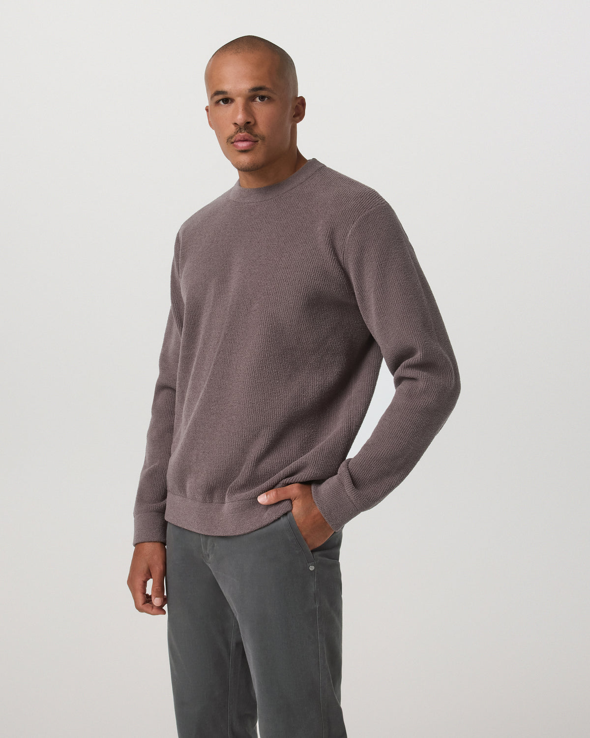 Men Vuori Midweight Rib Sweater Men's Timber Ribbed Knit Sweater