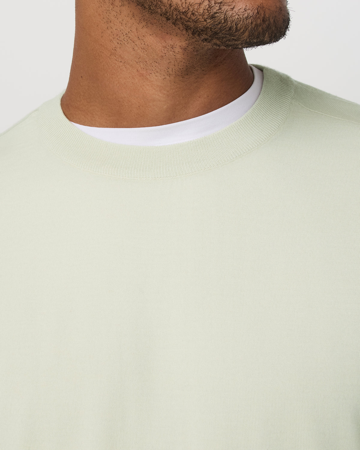 Men Vuori Men's Merino Fine Gauge Wool Sweater Sandalwood