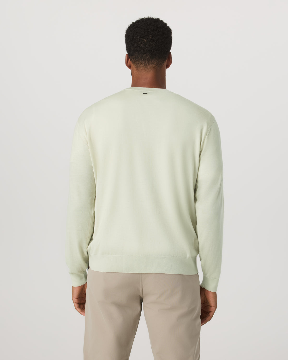 Men Vuori Men's Merino Fine Gauge Wool Sweater Sandalwood
