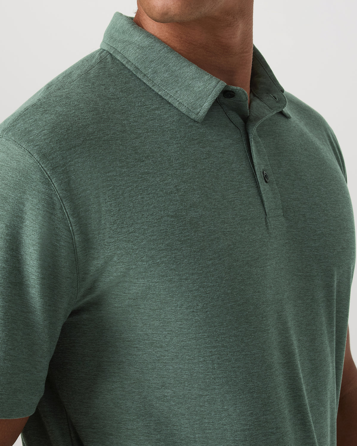 Men Vuori Strato Tech Polo Men's Agate Green Heather Polo Shirt