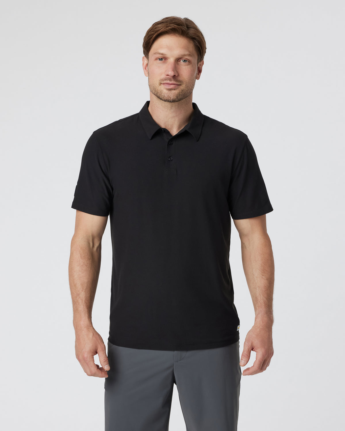 Men Vuori Strato Tech Polo Men's Black Polo Shirt