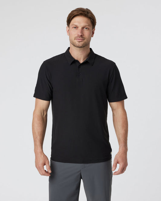 Men Vuori Strato Tech Polo Men's Black Polo Shirt