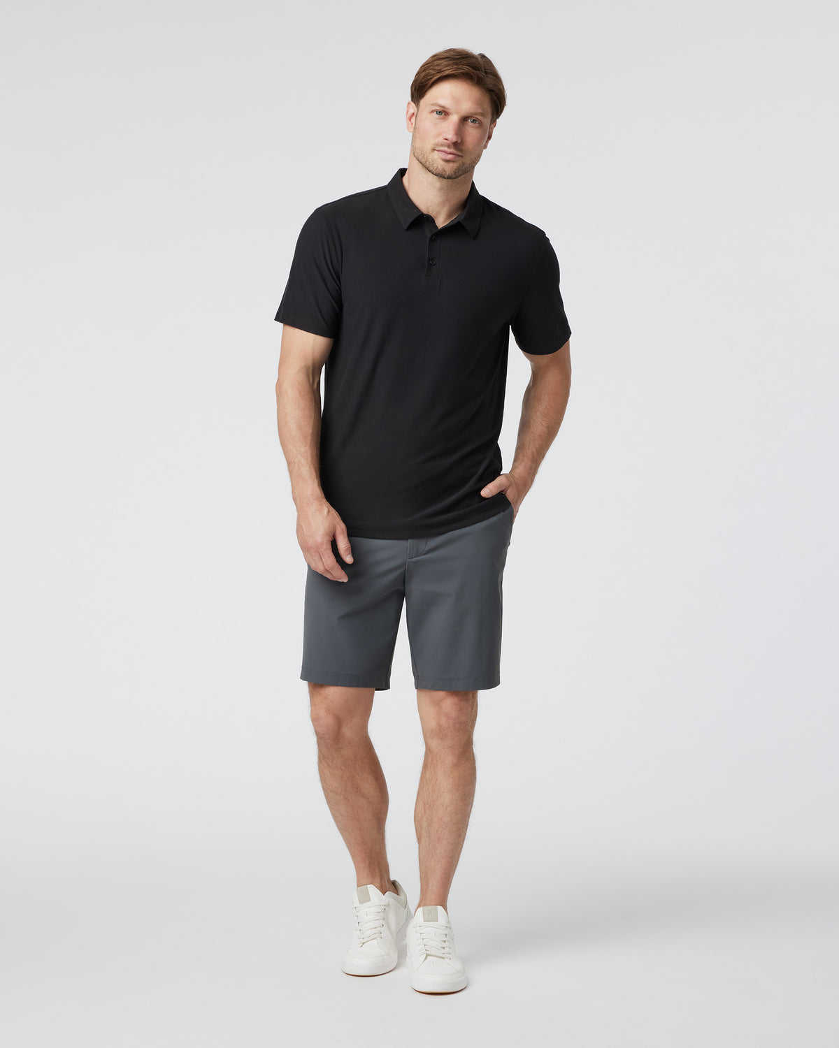 Men Vuori Strato Tech Polo Men's Black Polo Shirt