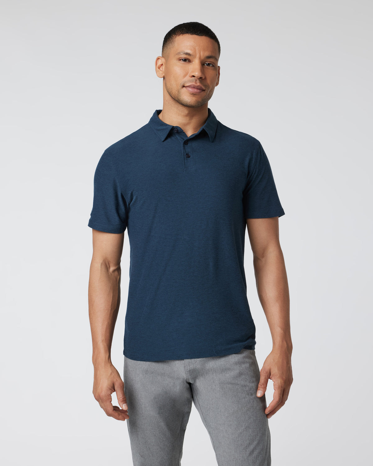 Men Vuori Strato Tech Polo Men's Navy Heather Polo