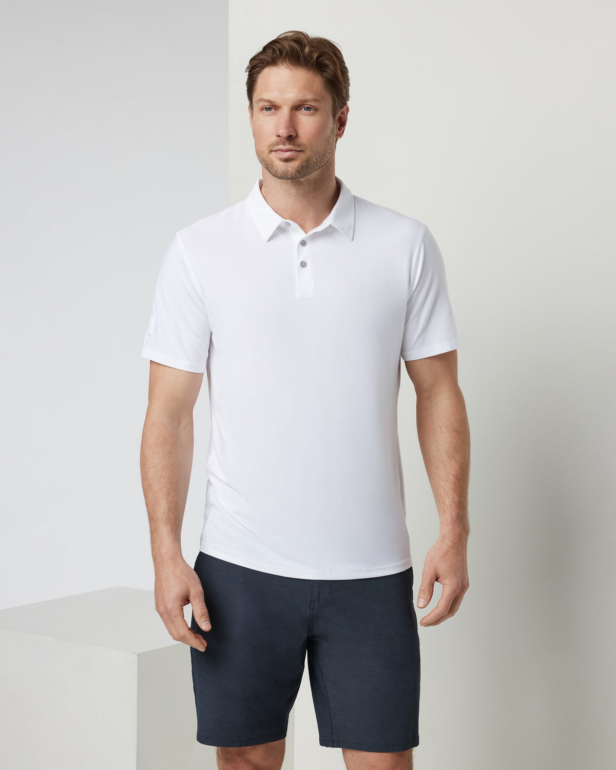 Men Vuori Strato Tech Polo Men's White Athletic Polo