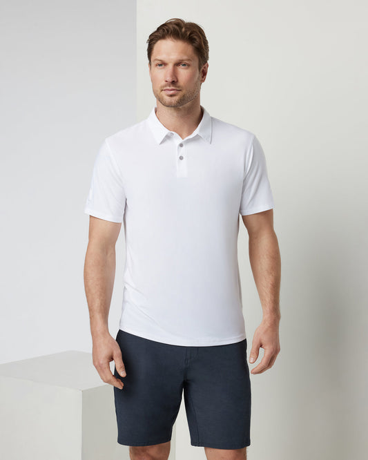 Men Vuori Strato Tech Polo Men's White Athletic Polo