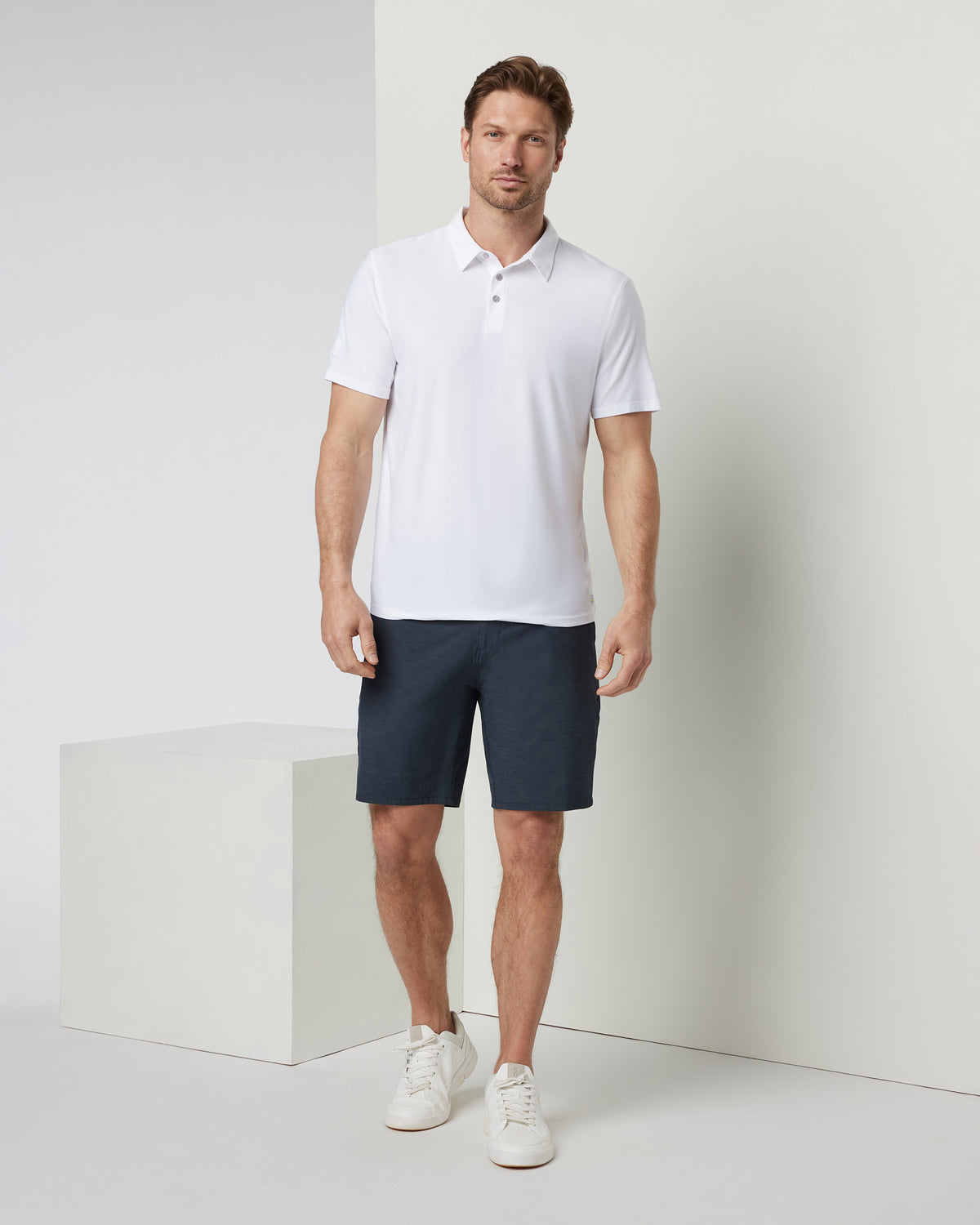 Men Vuori Strato Tech Polo Men's White Athletic Polo