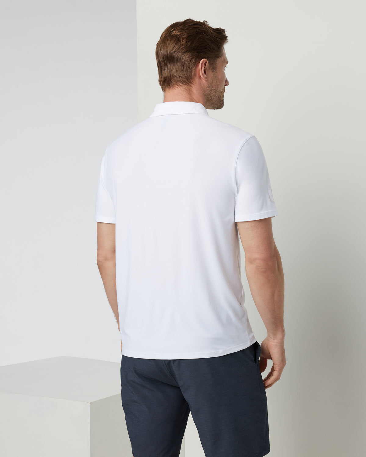 Men Vuori Strato Tech Polo Men's White Athletic Polo