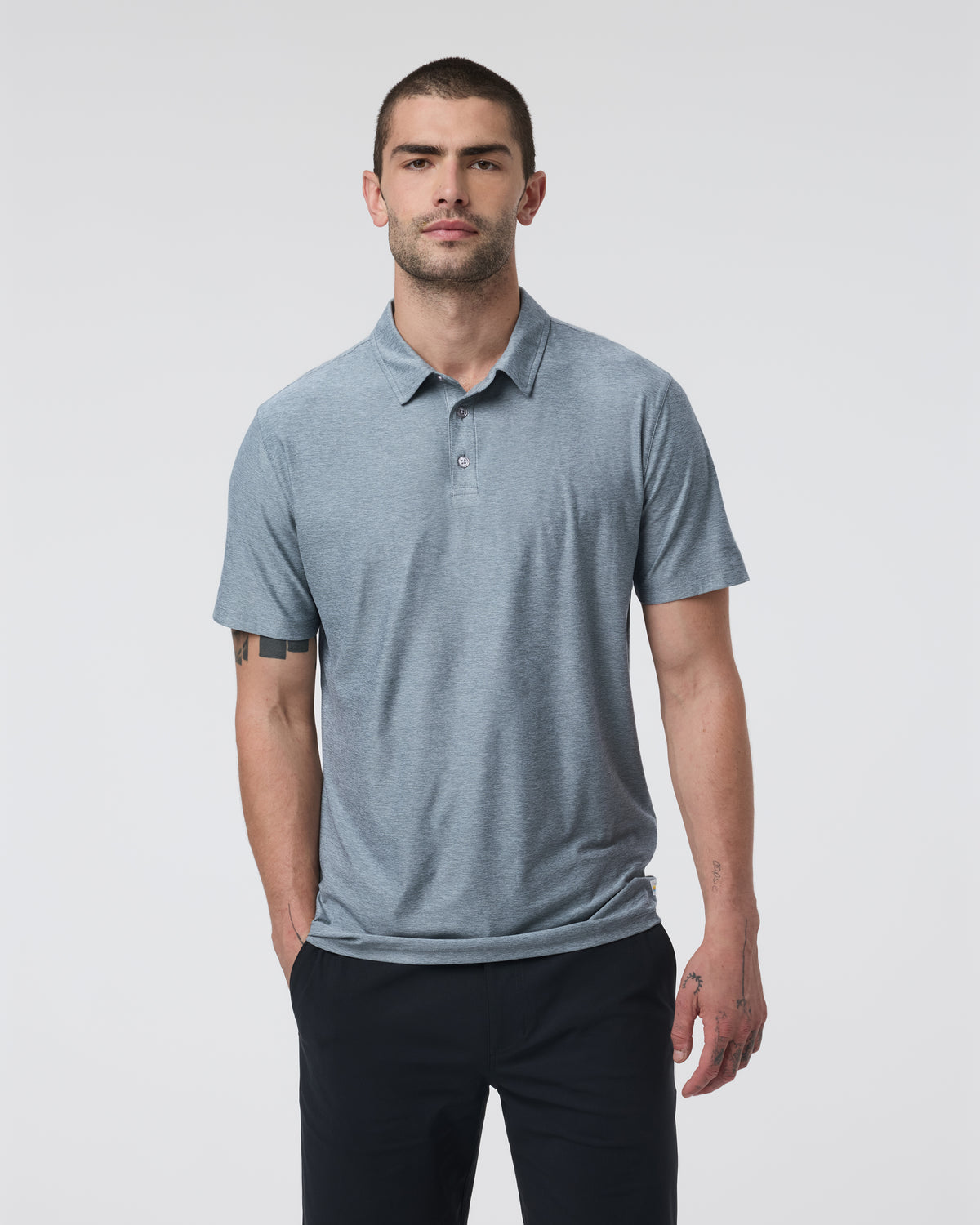 Men Vuori Strato Tech Polo Men's Mist Heather Polo