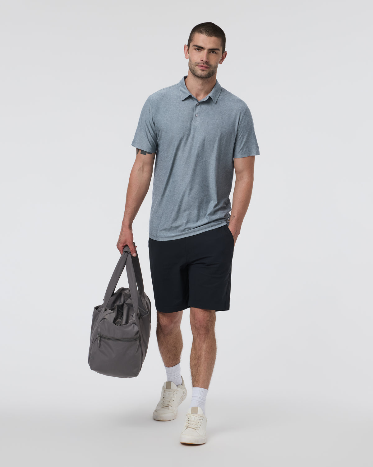Men Vuori Strato Tech Polo Men's Mist Heather Polo