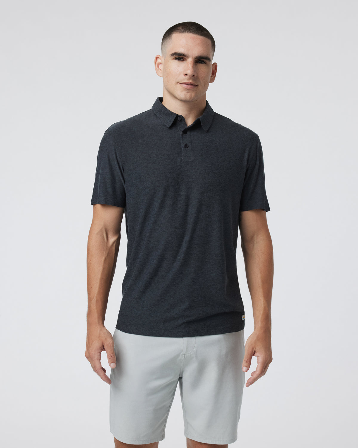 Men Vuori Strato Tech Polo Men's Charcoal Tech Polo Shirt