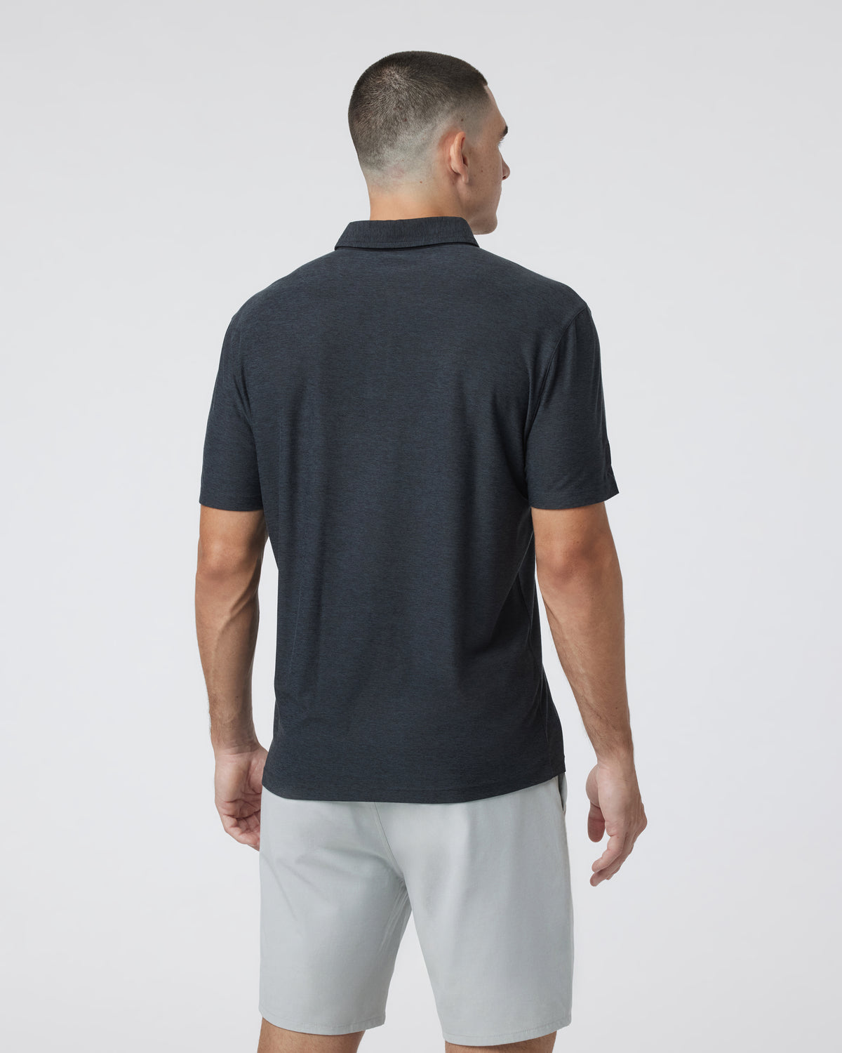 Men Vuori Strato Tech Polo Men's Charcoal Tech Polo Shirt