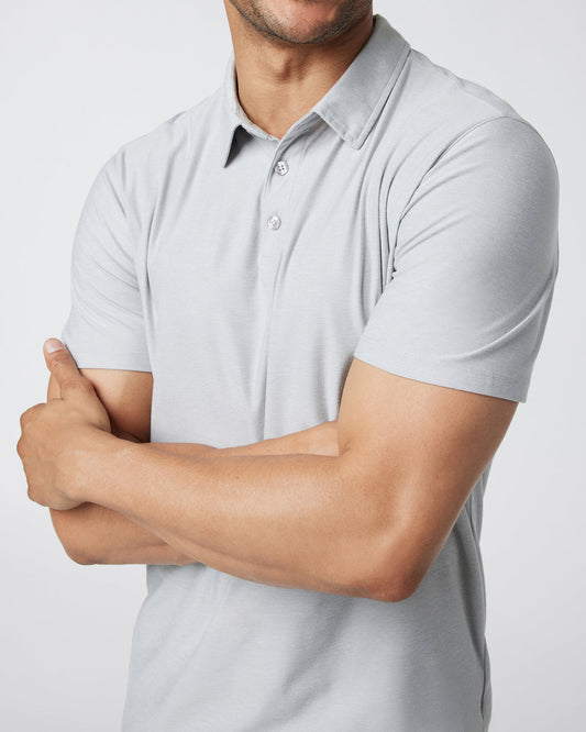Men Vuori Strato Tech Polo Platinum Heather