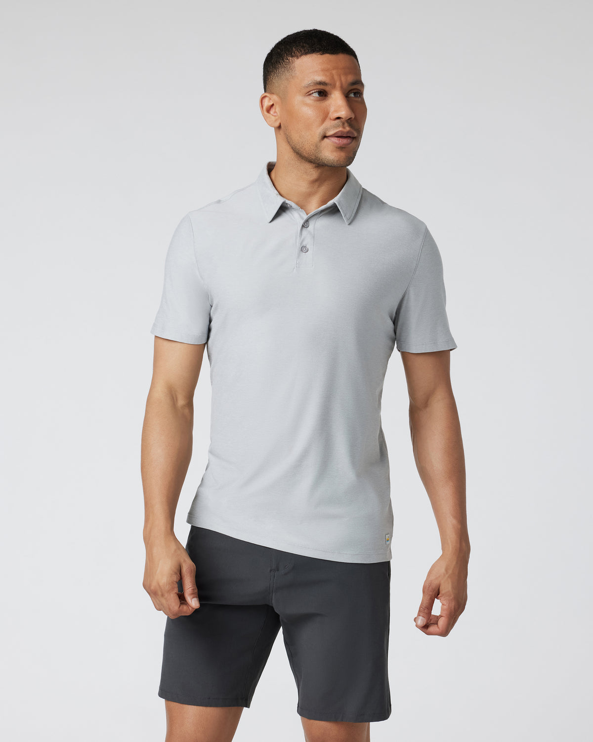 Men Vuori Strato Tech Polo Platinum Heather