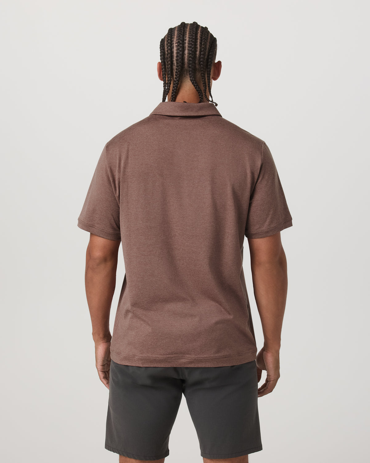 Men Vuori Short Sleeve Ponto Performance Polo Sable Heather