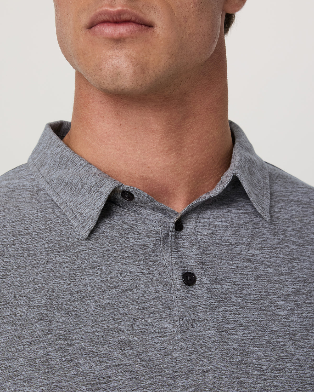 Men Vuori Strato Tech Polo Men's Heather Grey Polo Shirt