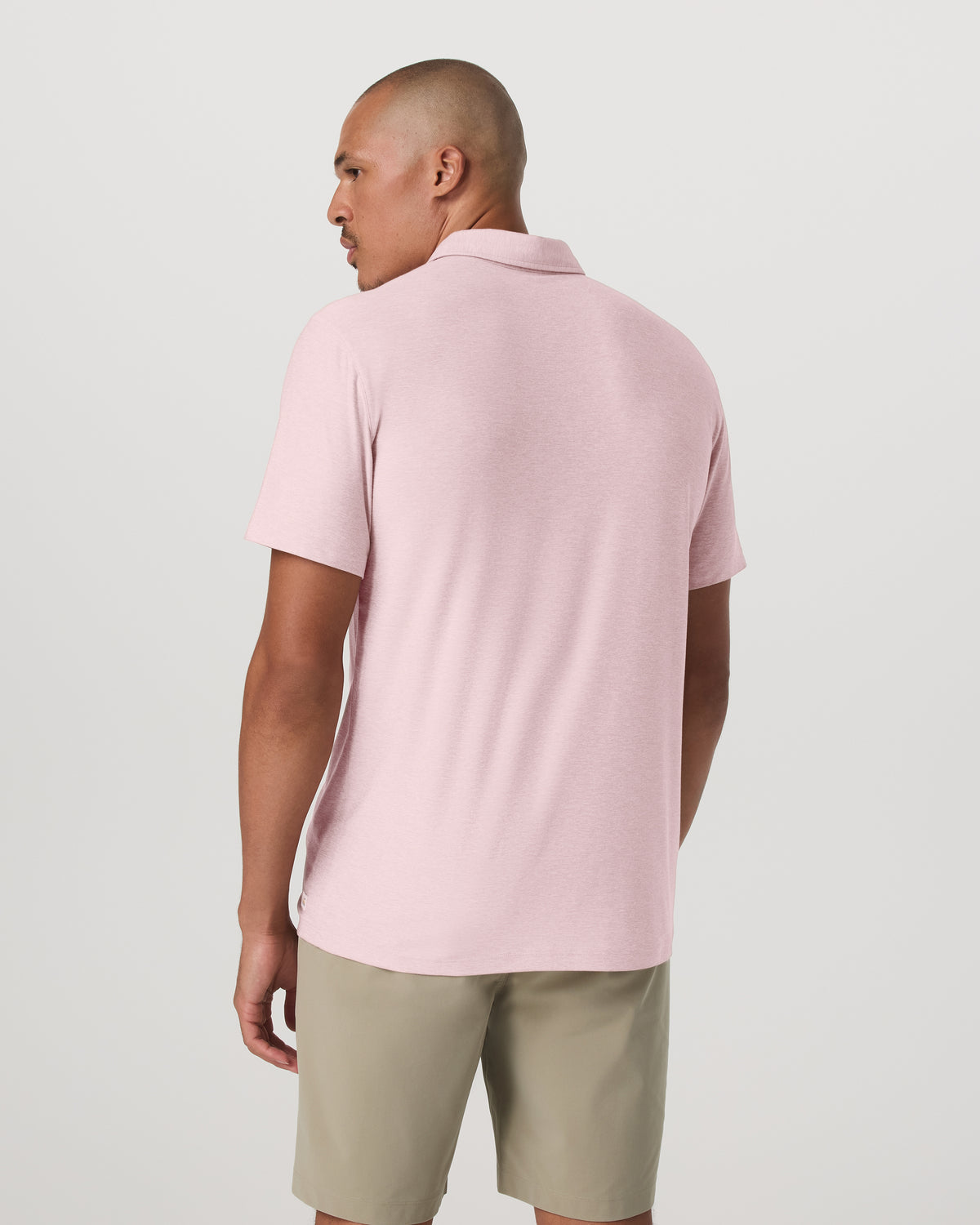 Men Vuori Strato Tech Polo Men's Faded Rose Heather Polo Shirt