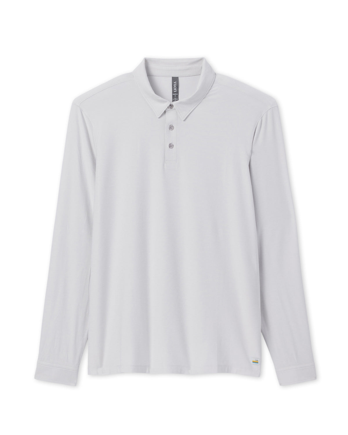 Men Vuori Long Sleeve Strato Tech Polo Frost Grey Heather