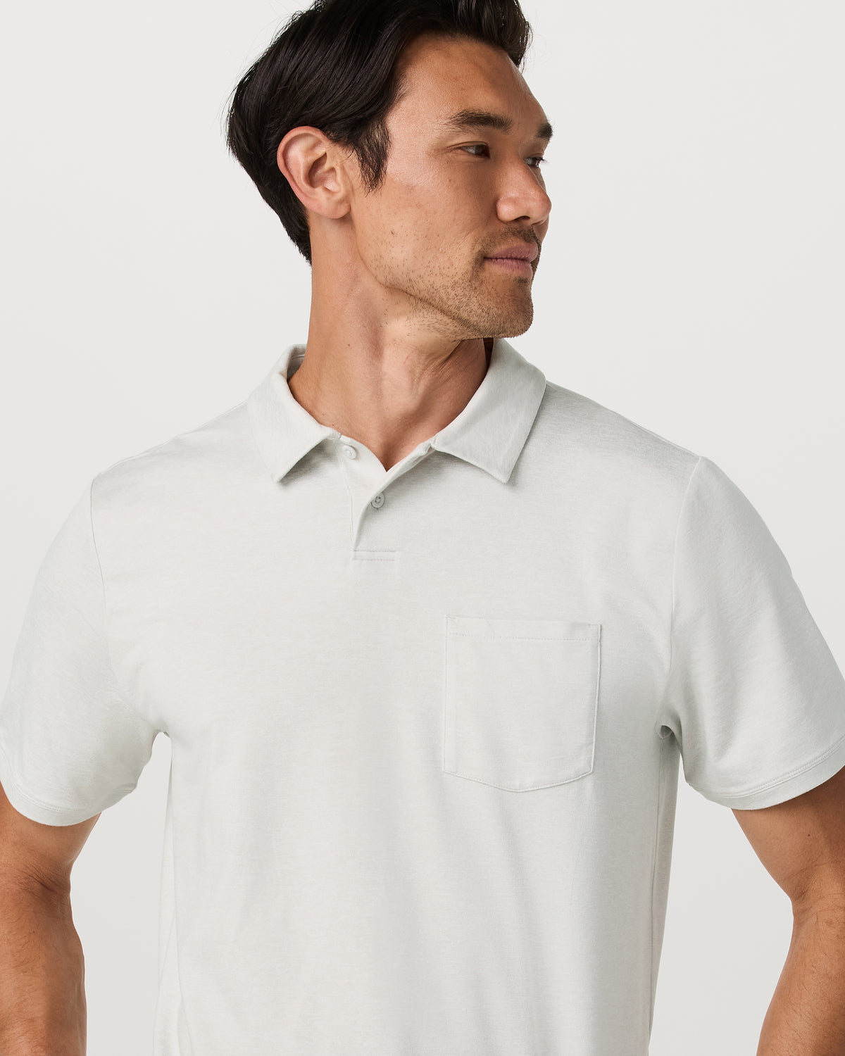 Men Vuori Men's Short Sleeve Ponto Performance Polo Salt Heather