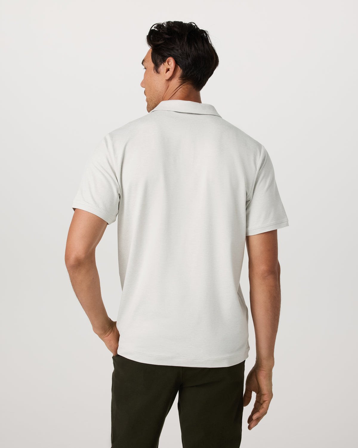 Men Vuori Men's Short Sleeve Ponto Performance Polo Salt Heather