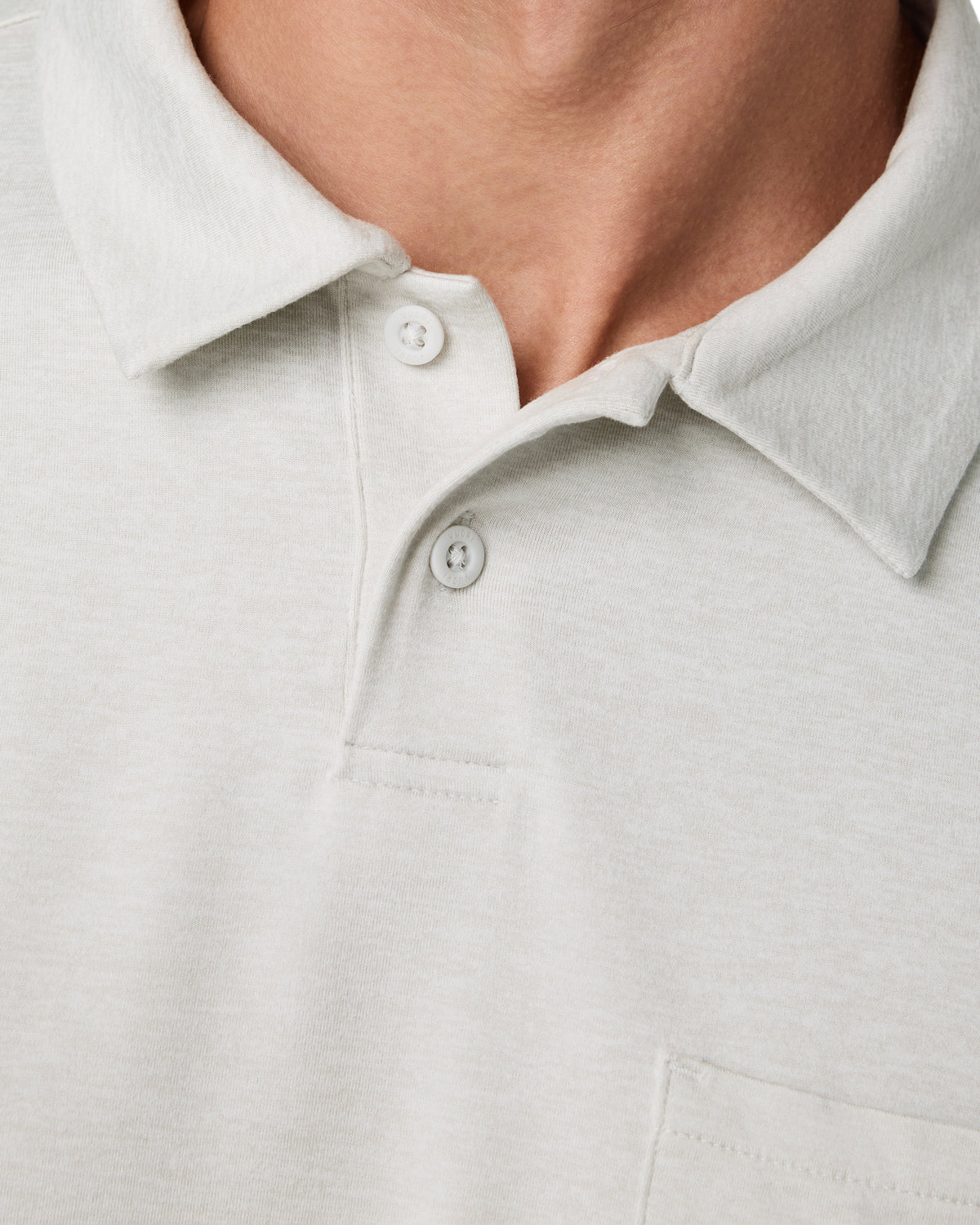 Men Vuori Men's Short Sleeve Ponto Performance Polo Salt Heather