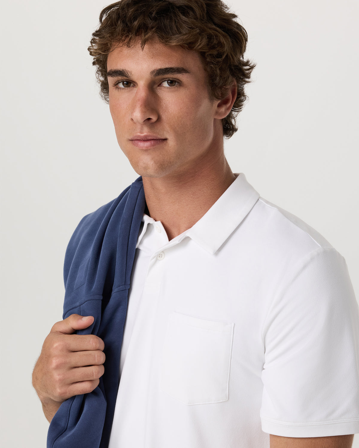 Men Vuori Men's Short Sleeve Ponto Performance Polo White