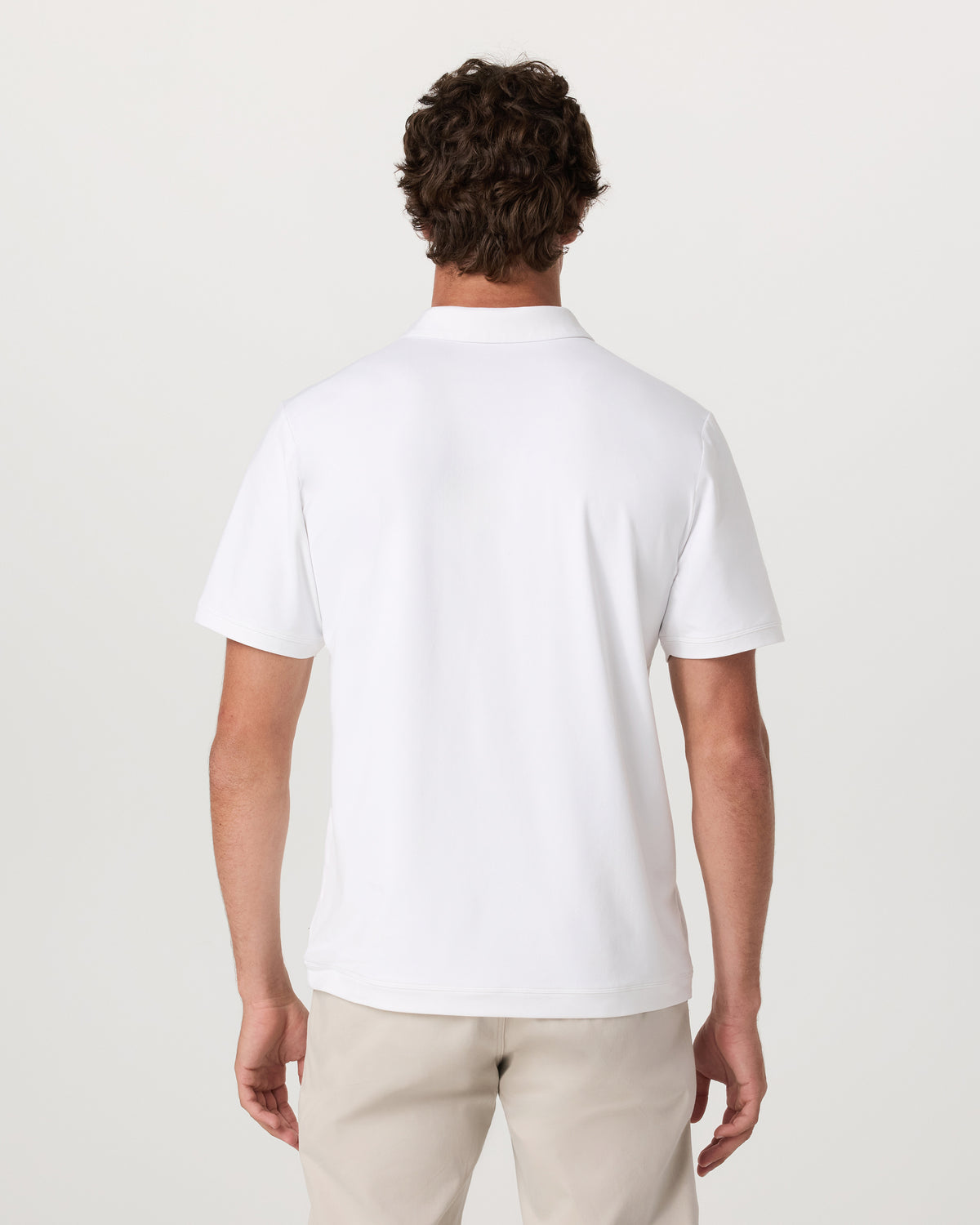 Men Vuori Men's Short Sleeve Ponto Performance Polo White