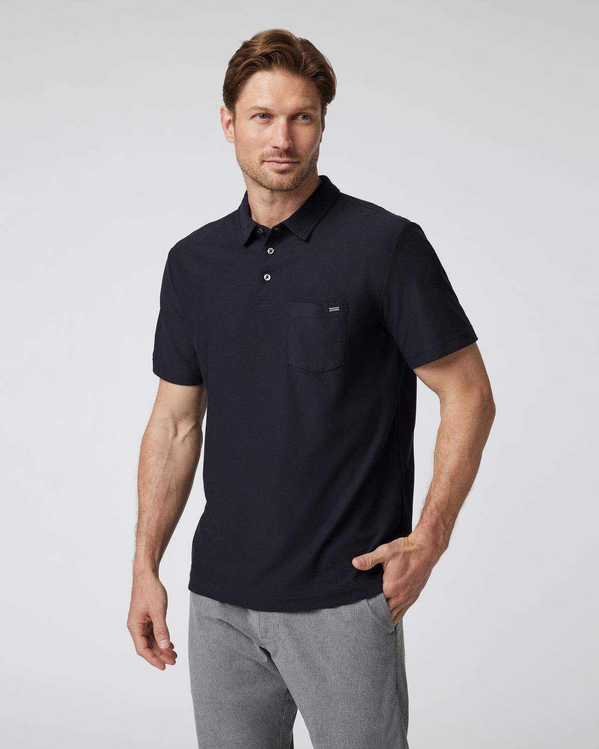 Men Vuori Ace Polo Men's Black Polo Clothing