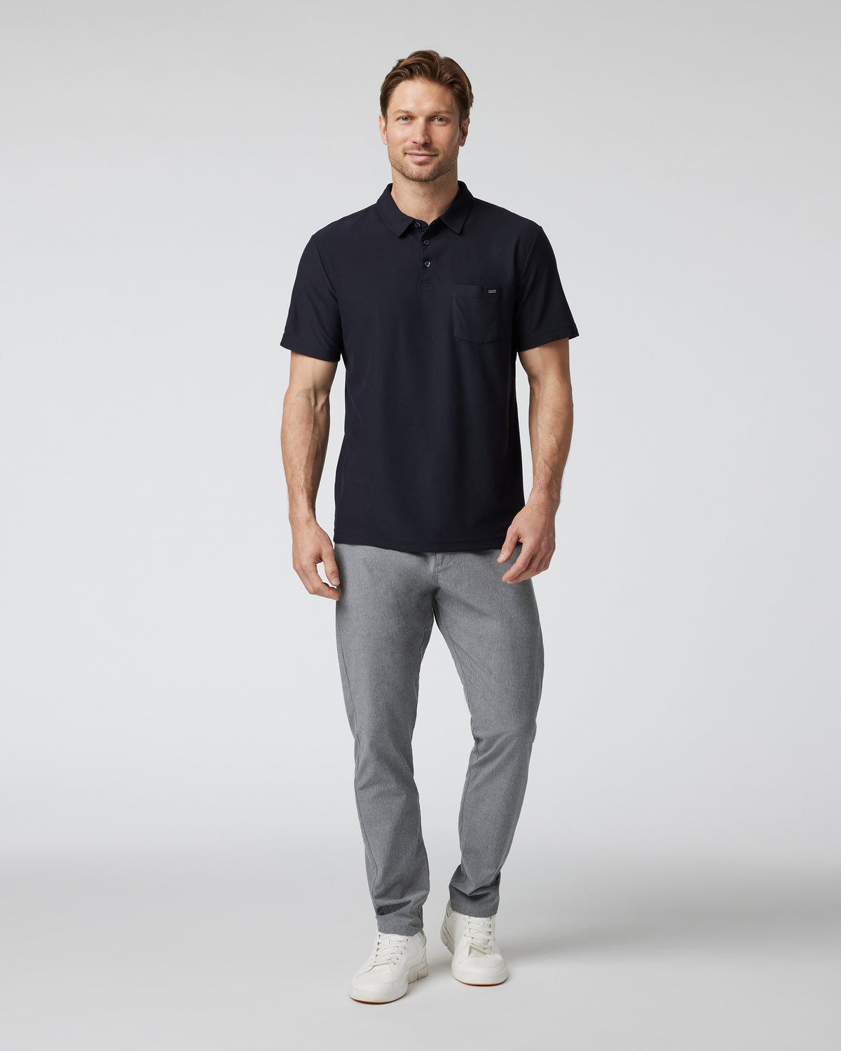 Men Vuori Ace Polo Men's Black Polo Clothing