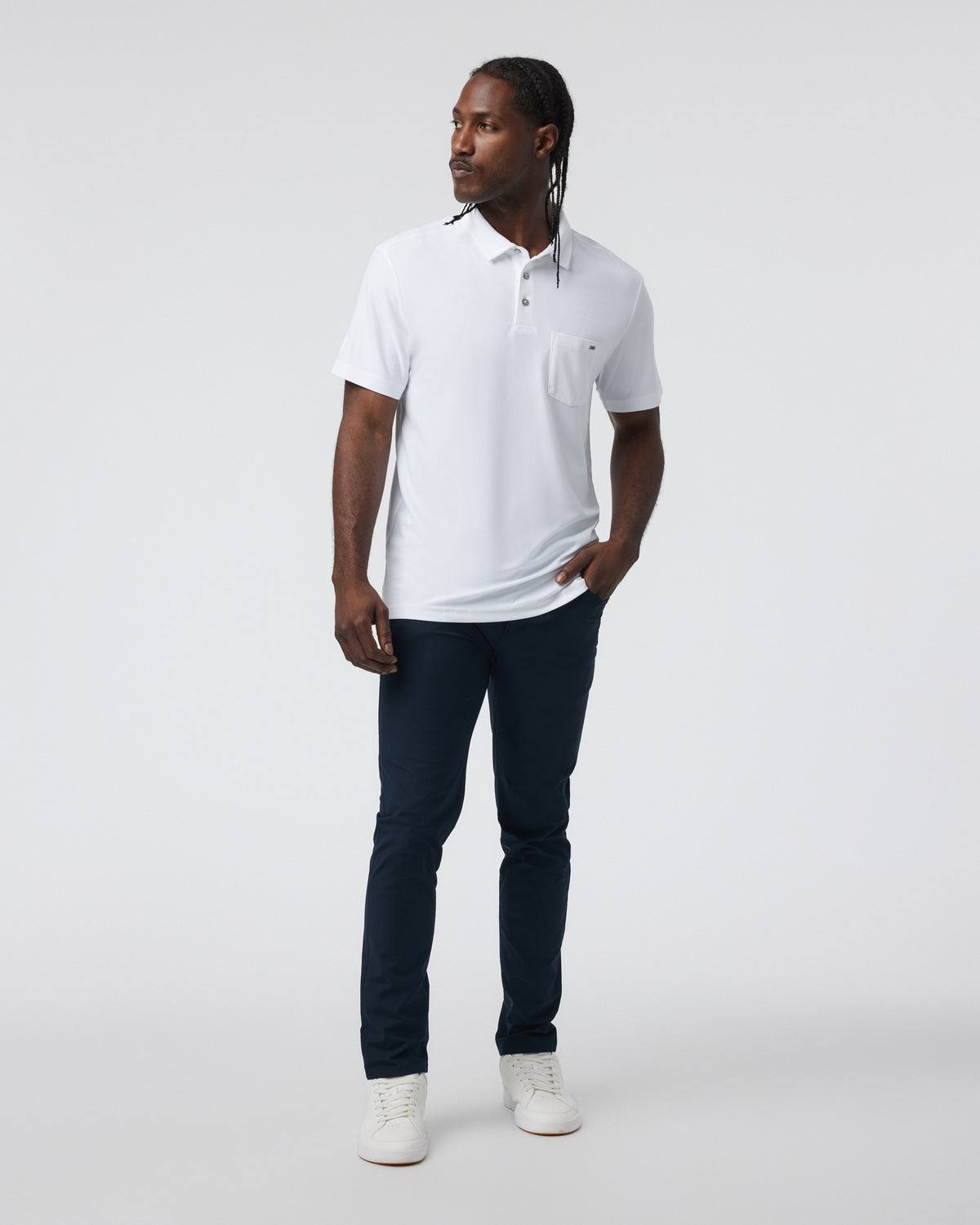 Men Vuori Ace Polo Men's White Polo Shirt