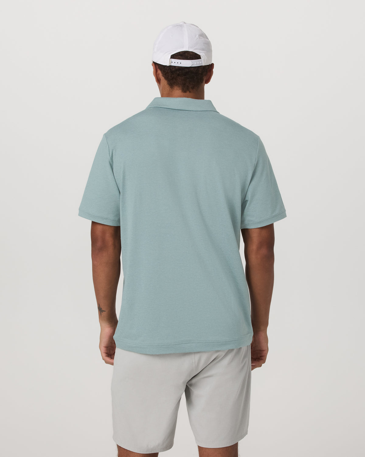 Men Vuori Short Sleeve Ponto Performance Polo Misty Blue Heather