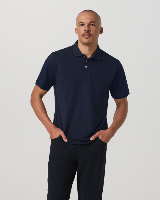 Men Vuori Men's Short Sleeve Gamepoint Polo 2.0 Ink - Non Tipped