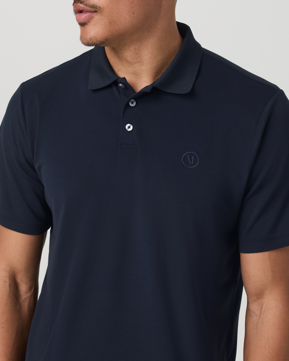 Men Vuori Men's Short Sleeve Gamepoint Polo 2.0 Ink - Non Tipped