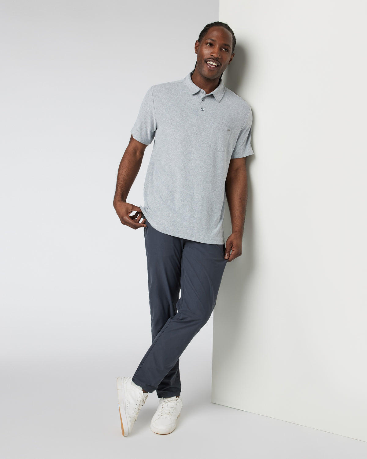 Men Vuori Ace Polo Men's Light Grey Polo