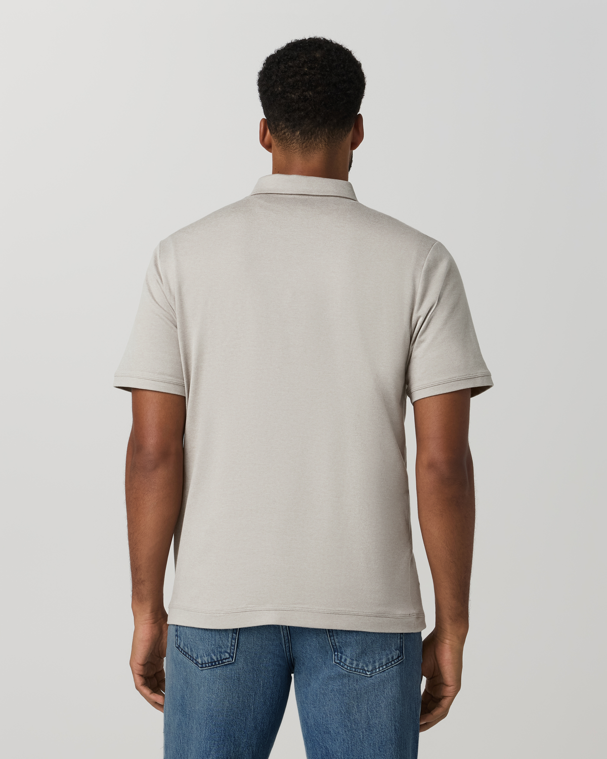 Men Vuori Short Sleeve Ponto Performance Polo Dark Salt Heather