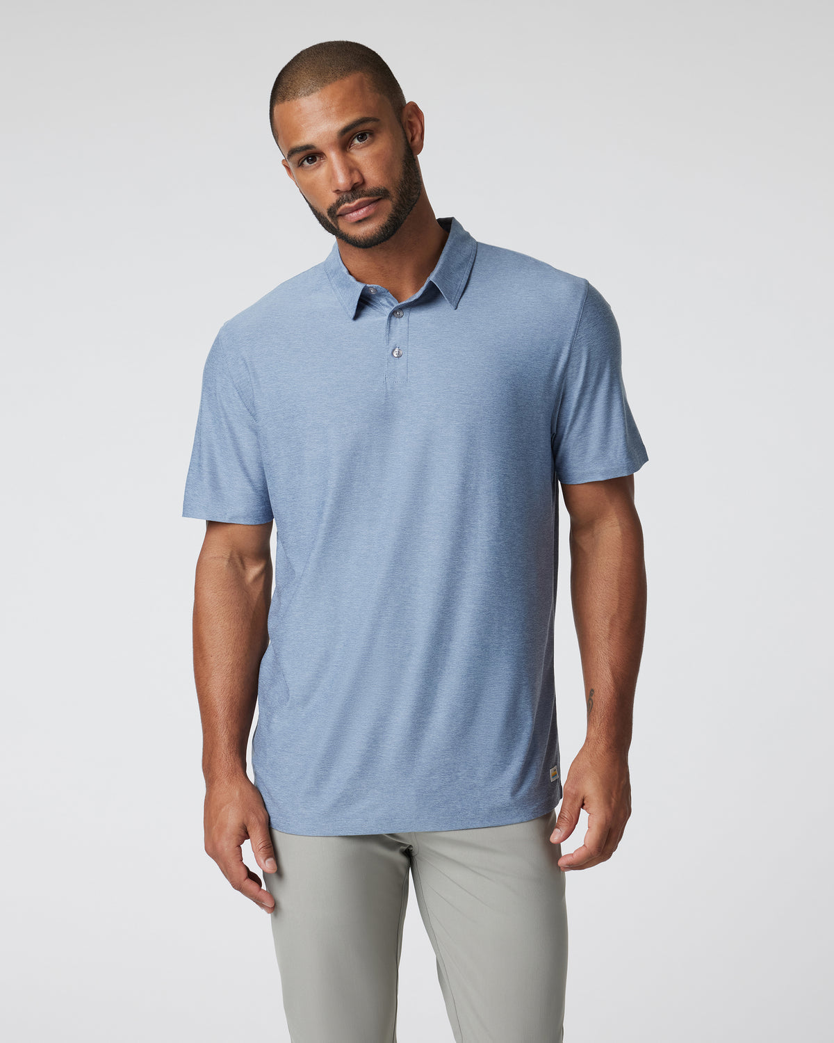 Men Vuori Strato Tech Polo Men's Chambray Heather Polo