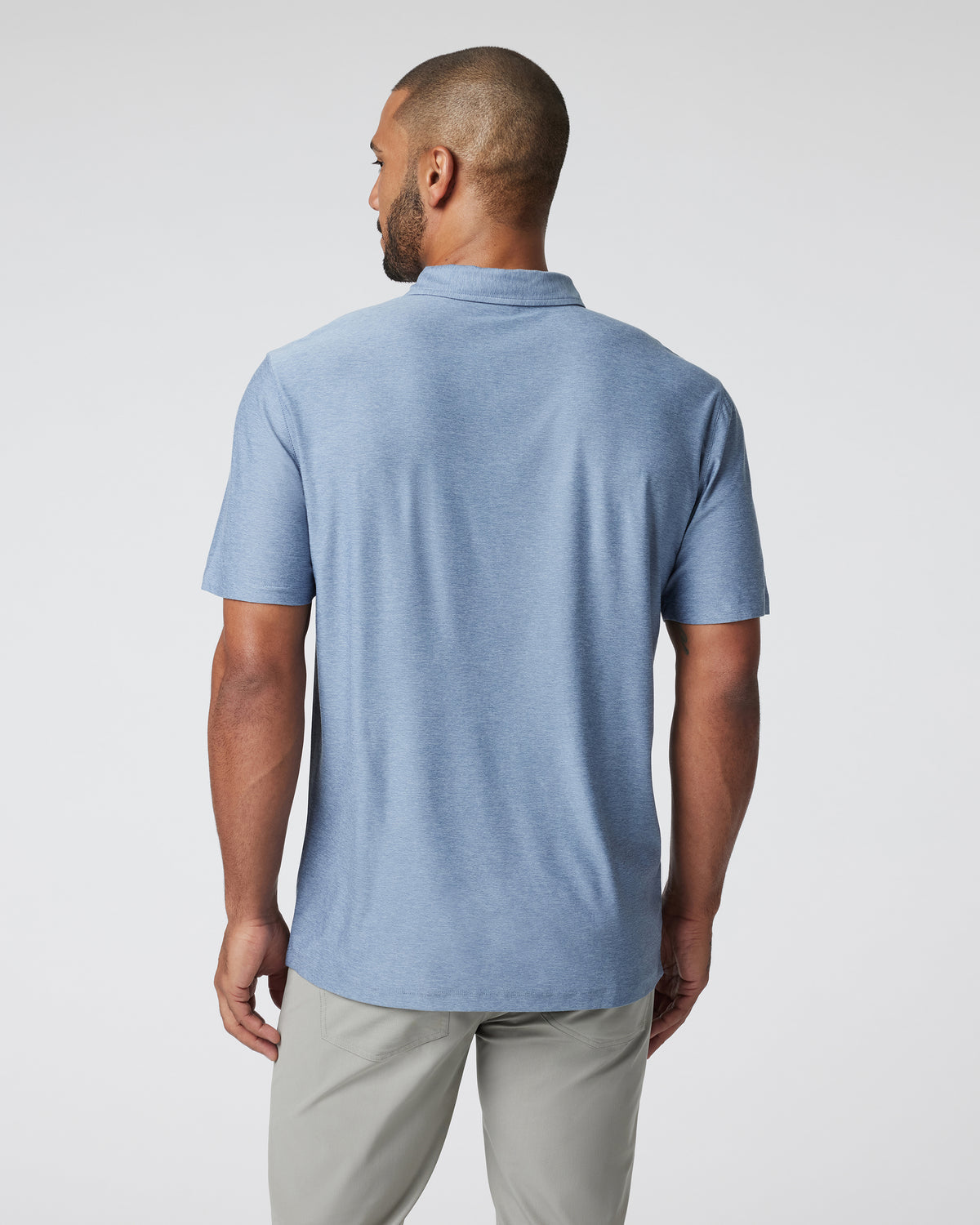 Men Vuori Strato Tech Polo Men's Chambray Heather Polo