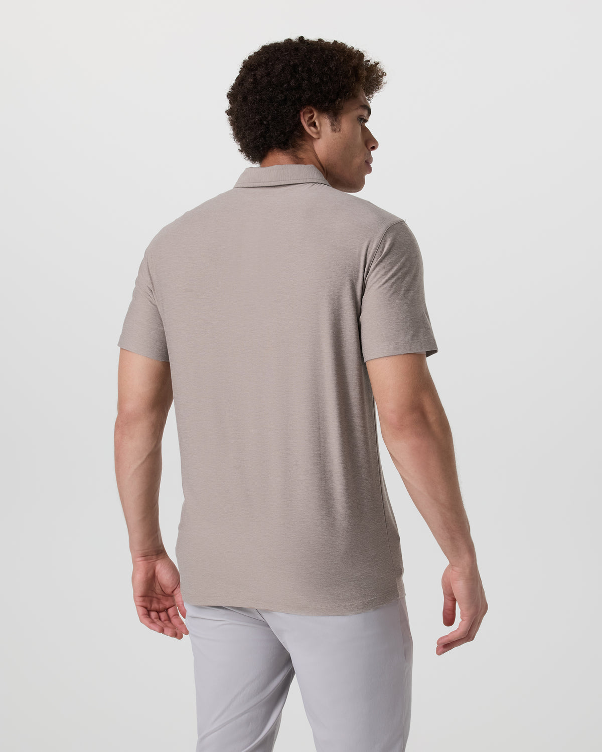 Men Vuori Strato Tech Polo Men's Mocha Heather Polo