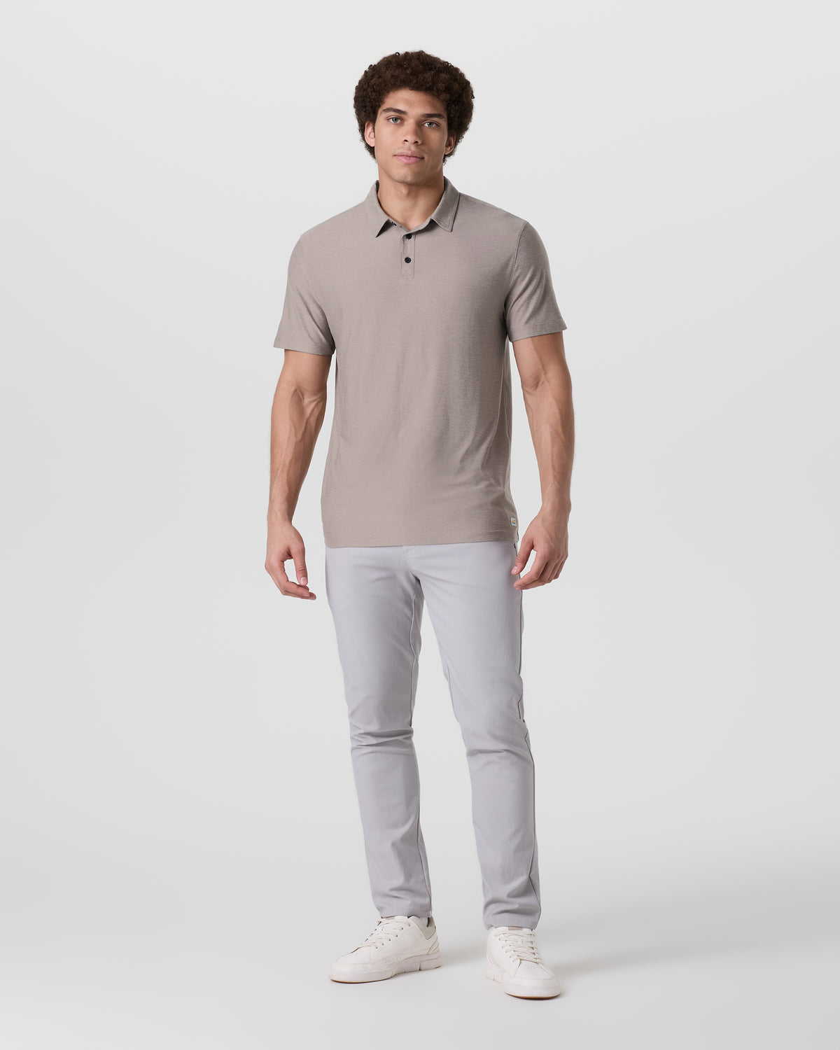 Men Vuori Strato Tech Polo Men's Mocha Heather Polo
