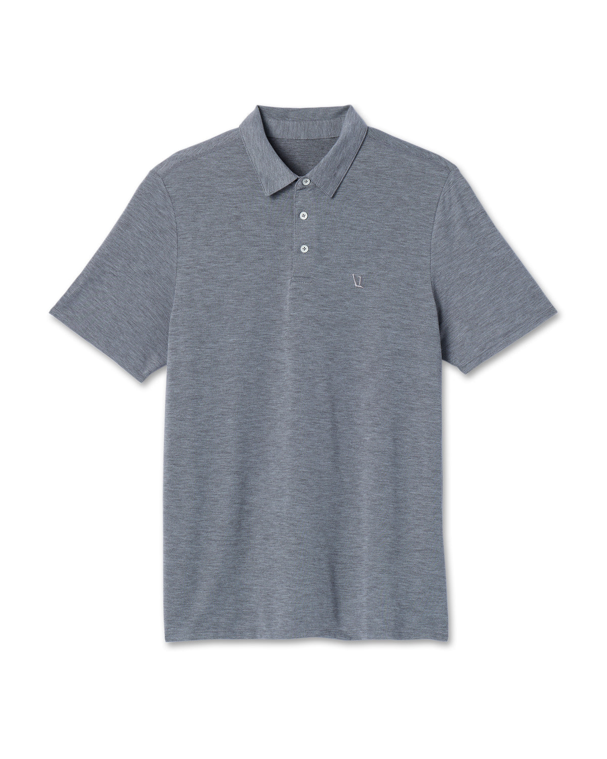 Men Vuori Knit Twill Polo Men's Heather Grey Golf Polo