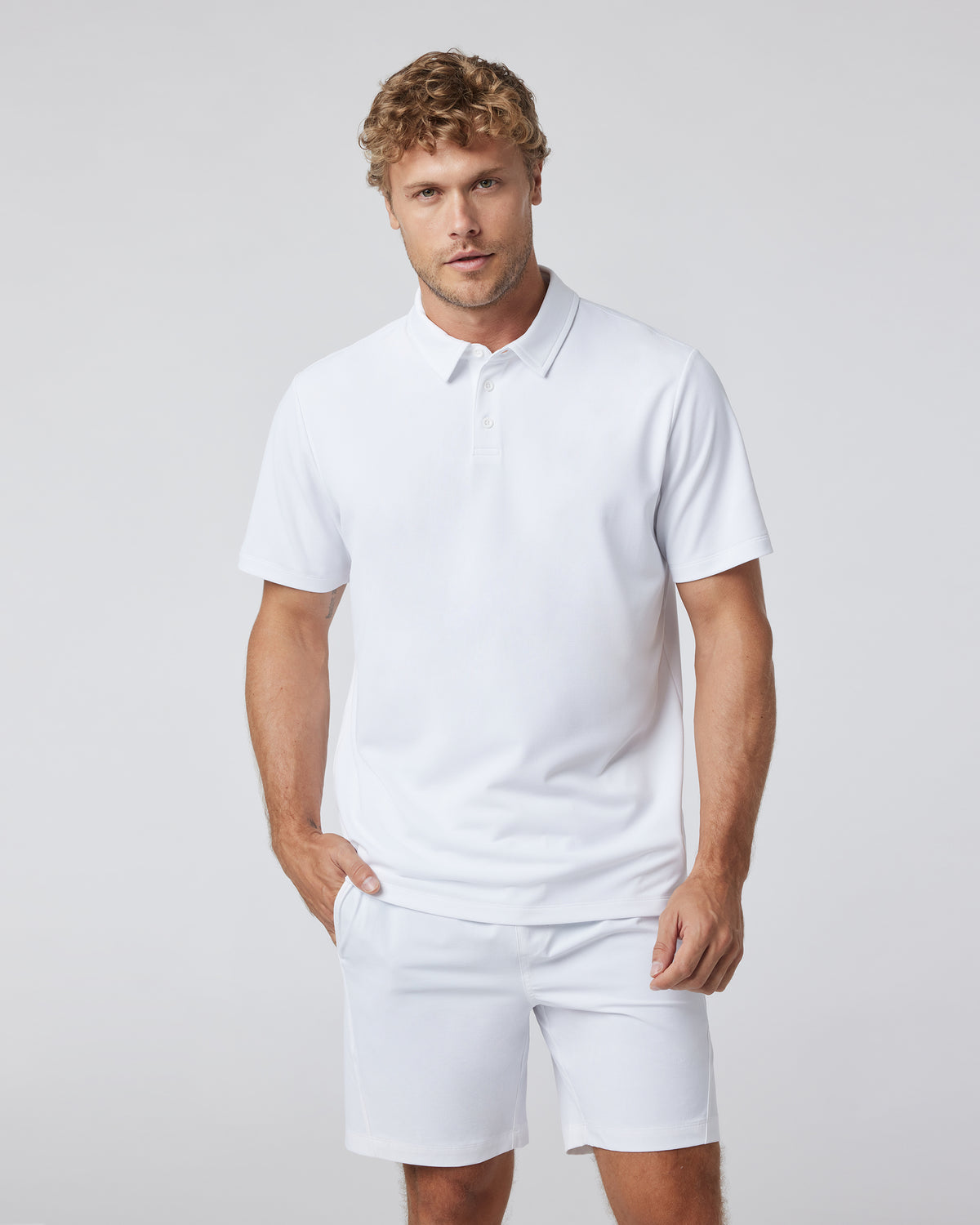 Men Vuori Gamepoint Polo Men's White Tennis Shirt