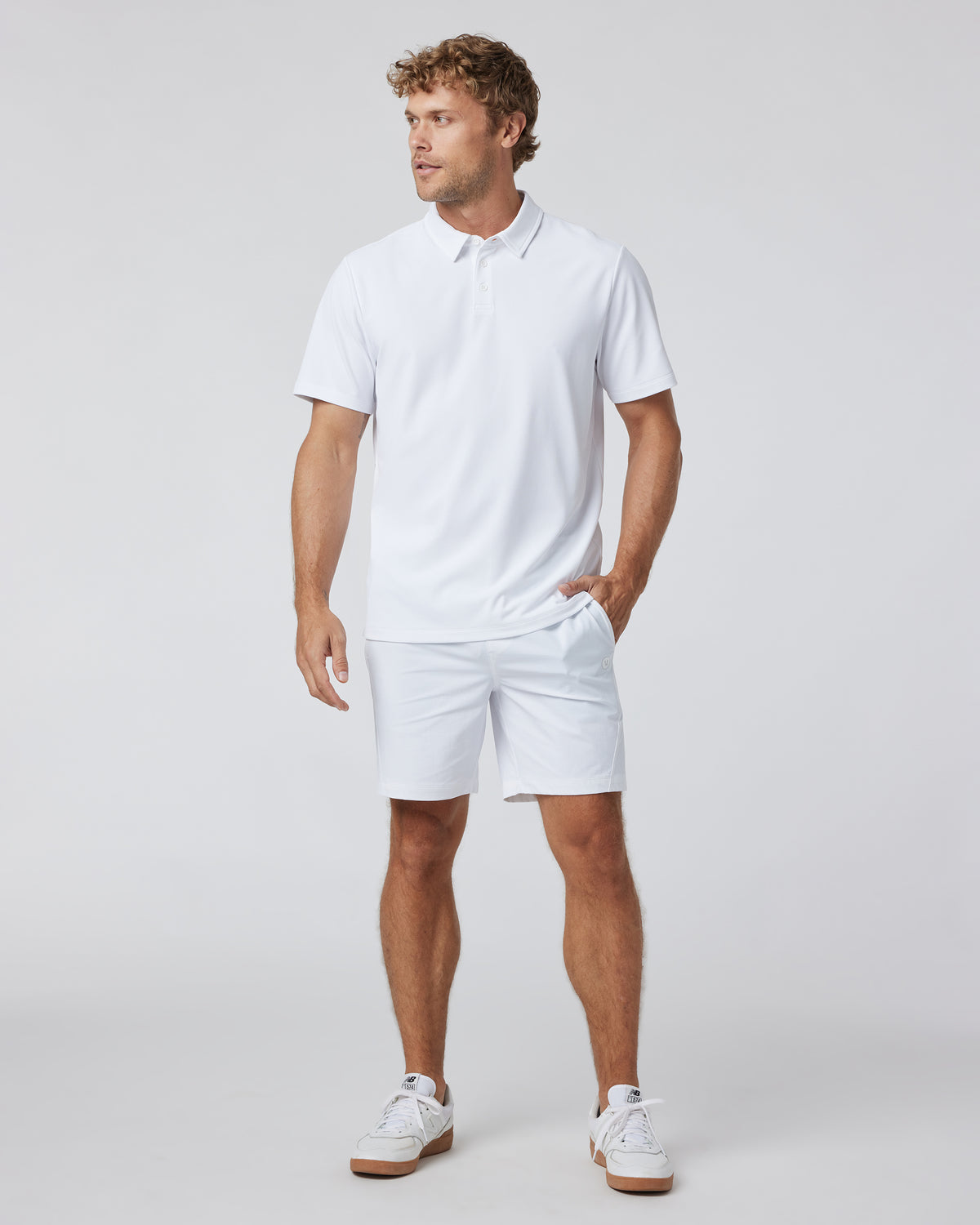 Men Vuori Gamepoint Polo Men's White Tennis Shirt